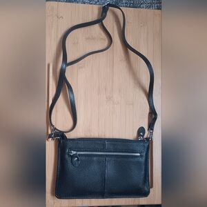 Black Leather Crossbody Bag